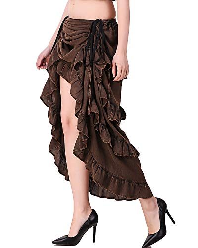Saia Velho Oeste Luxo Adulto Feminino Várias Cores Saia Longa Mad Max