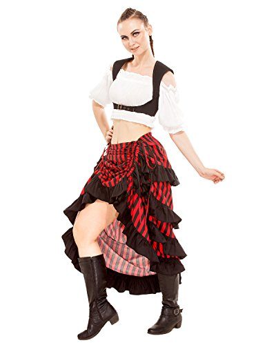 Saia Velho Oeste Luxo Adulto Feminino Várias Cores