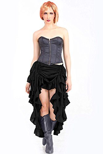 Saia Velho Oeste Luxo Adulto Feminino Várias Cores Saia Longa Mad Max