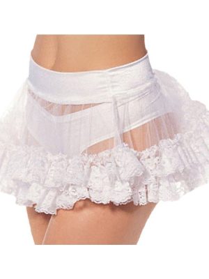 Saiote Feminino Adulto Branco Curto Saiote Feminino Adulto Branco Curto