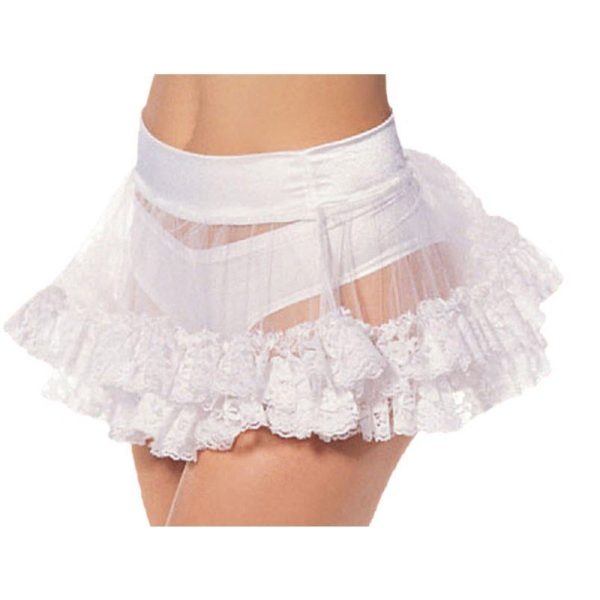 Saiote Feminino Adulto Branco Curto Saiote Feminino Adulto Branco Curto