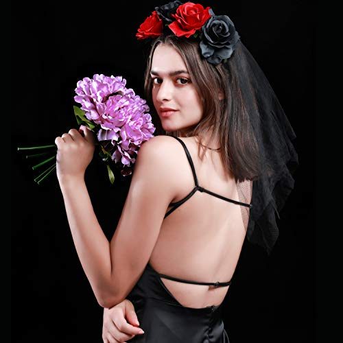 Tiara Flores Caveira Mexicana Adulto Luxo Tiara Flores Caveira Mexicana Adulto Luxo