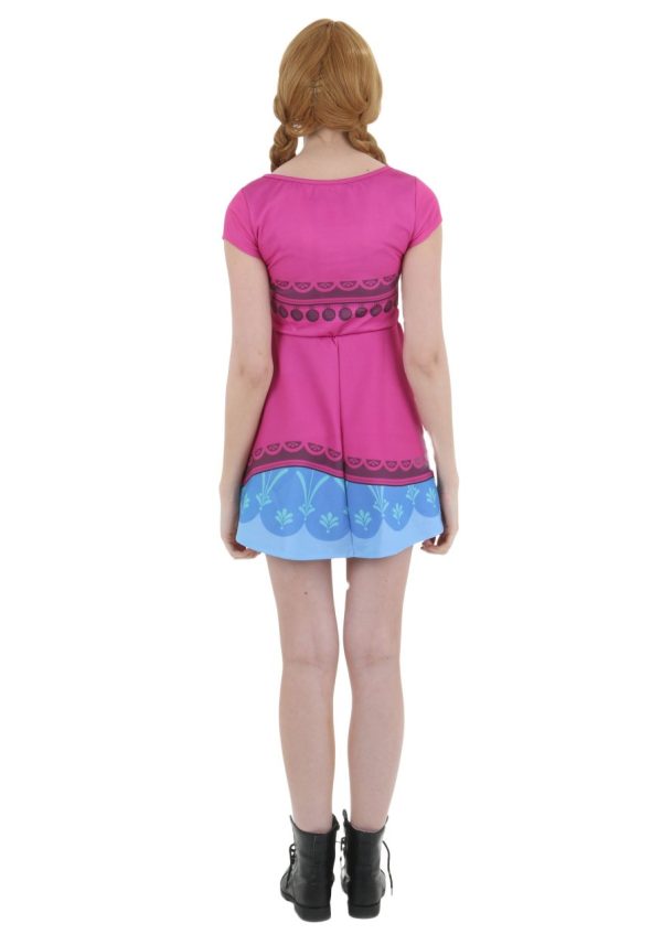 Vestido Fantasia Ana Uma Aventura Congelante Luxo