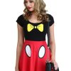 Vestido Fantasia Mickey Adolescente Luxo