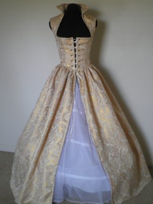 Vestido Renaissance Dourado Adulto Vestido Renaissance Dourado Adulto