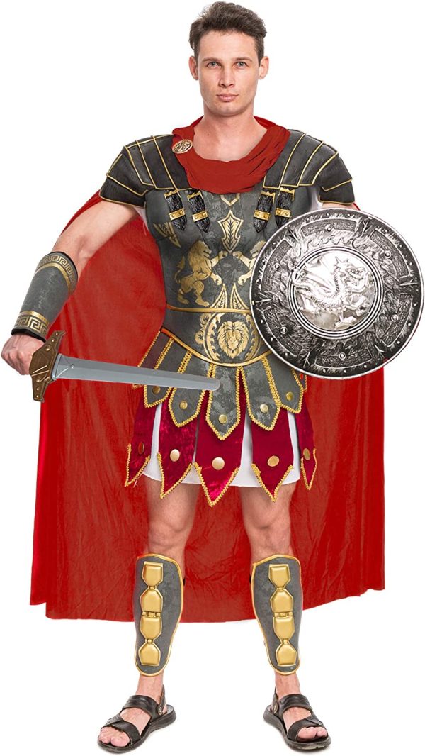 Fantasia Gladiador Grego Adulto Luxo
