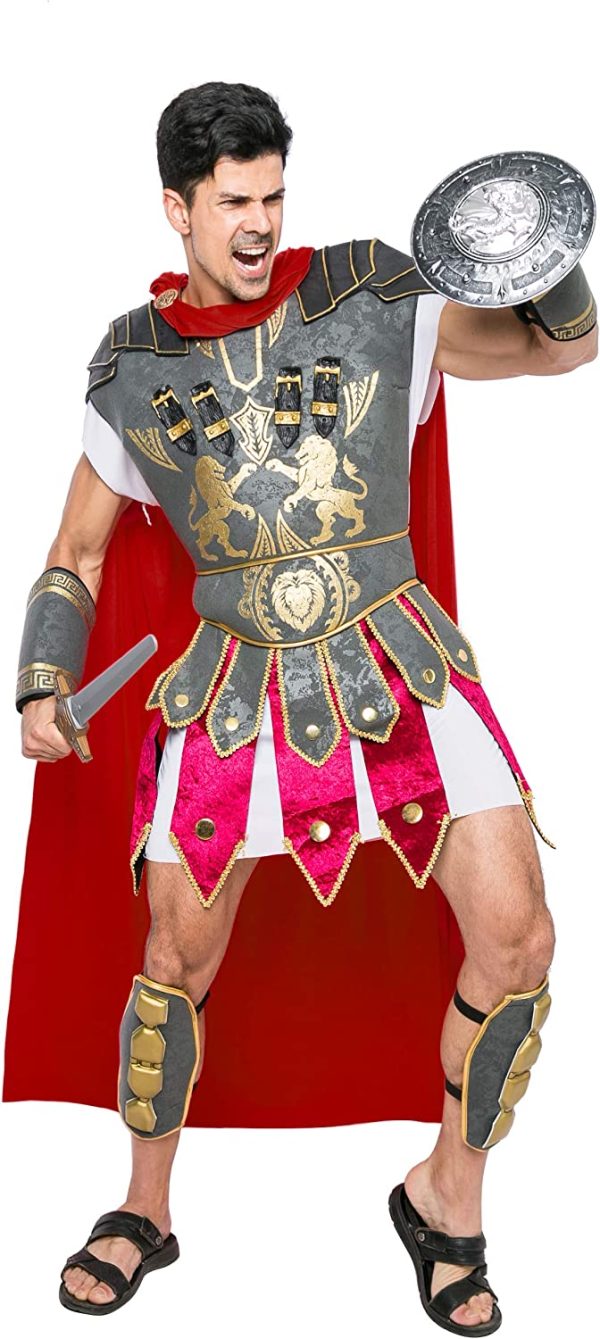 Fantasia Gladiador Grego Adulto Luxo