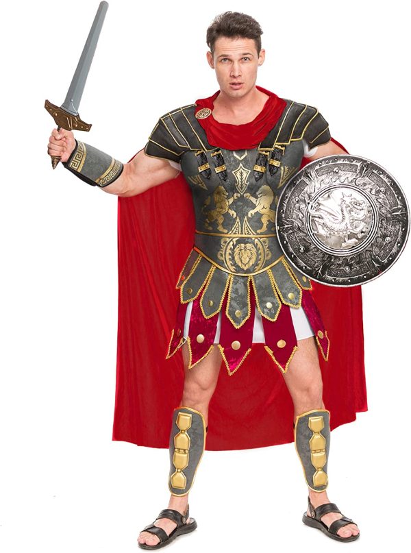 Fantasia Gladiador Grego Adulto Luxo