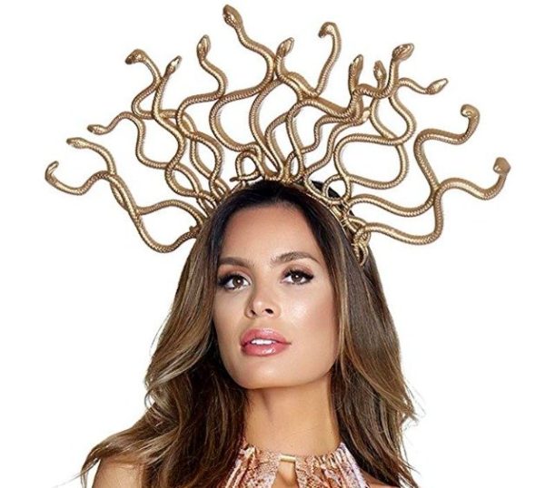 Tiara Coroa Medusa Dourada Luxo Tiara Coroa Medusa Dourada Luxo