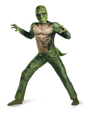 Fantasia Lagarto Luxo Vilão Homem Aranha Infantil