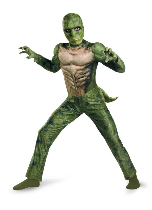 Fantasia Lagarto Luxo Vilão Homem Aranha Infantil Fantasia Lagarto Luxo Vilão Homem Aranha Infantil
