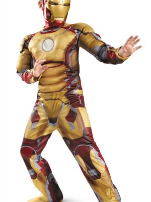 Fantasia Homem de Ferro Infantil com Músculos Mark 42 Fantasia Homem de Ferro Infantil com Músculos Mark 42