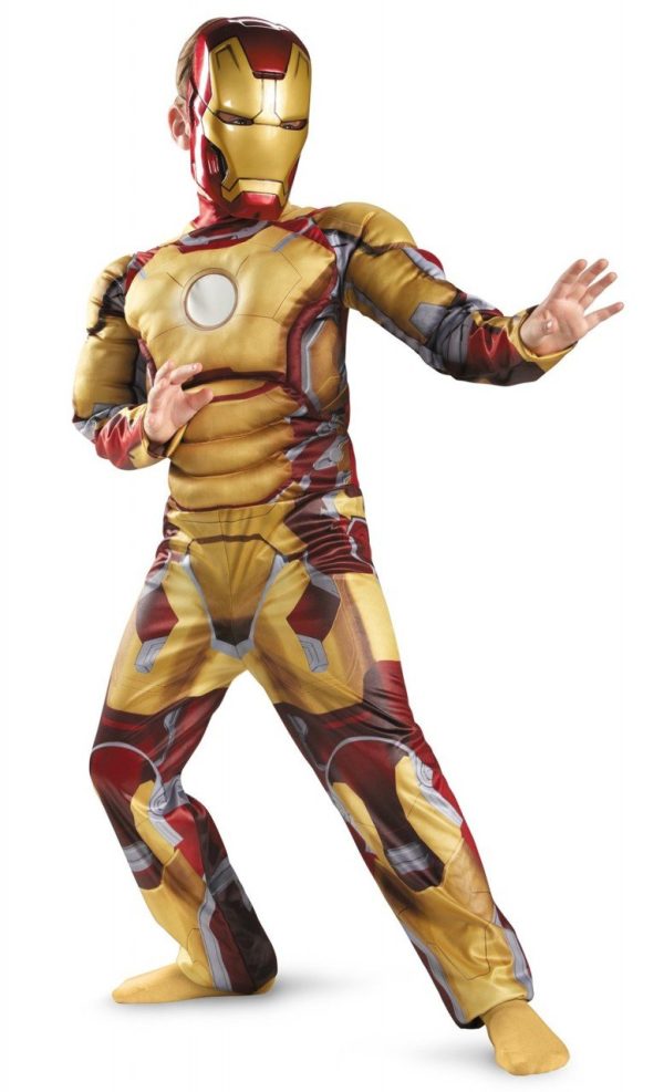 Fantasia Homem de Ferro Infantil com Músculos Mark 42 Fantasia Homem de Ferro Infantil com Músculos Mark 42