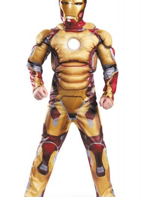 Fantasia Homem de Ferro Infantil Músculos Luz Mark 42 Fantasia Homem de Ferro Infantil Músculos Luz Mark 42