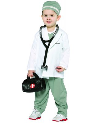 Fantasia Infantil Bebê Médico Luxo