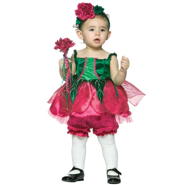 Fantasia Infantil Vestido de Flor Rosa Fantasia Infantil Vestido de Flor Rosa