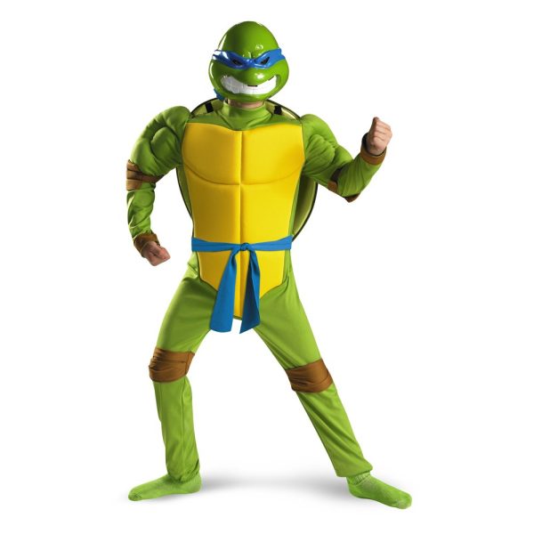 Fantasia Leonardo Tartarugas Ninja Infantil Luxo Músculos Fantasia Leonardo Tartarugas Ninja Infantil Luxo Músculos