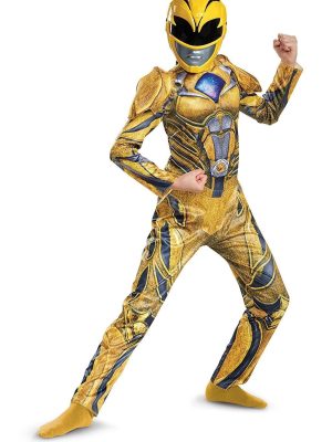 Fantasia Power Rangers Amarelo Filme Músculos Infantil Fantasia Power Rangers Amarelo Filme Músculos Infantil