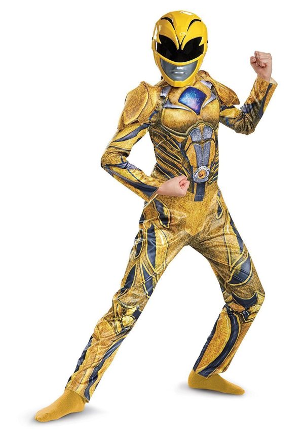 Fantasia Power Rangers Amarelo Filme Músculos Infantil Fantasia Power Rangers Amarelo Filme Músculos Infantil