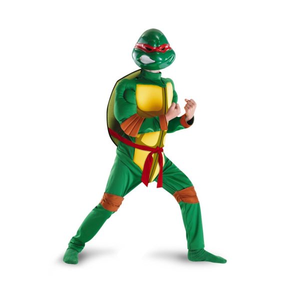 Fantasia Rafael Tartarugas Ninja Infantil Músculos Luxo Fantasia Rafael Tartarugas Ninja Infantil Músculos Luxo