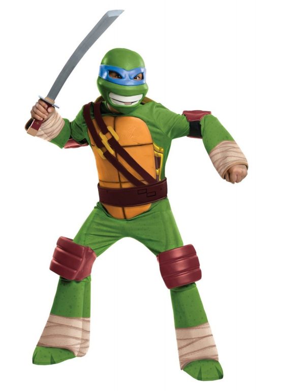 Fantasia Tartarugas Ninja Infantil Luxo Leonardo com Músculos Fantasia Tartarugas Ninja Infantil Luxo Leonardo com Músculos