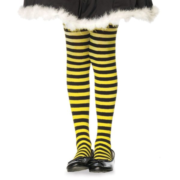 Meia Calça Infantil Listradas Preto e Amarelo Meia Calça Infantil Listradas Preto e Amarelo