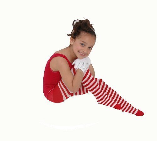Meia Calça Infantil Listradas Vermelha Branca Meia Calça Infantil Listradas Vermelha Branca