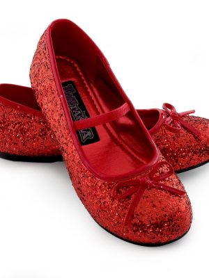 Sapatilha Infantil Vermelho Lantejoulas Brilhantes Sapatilha Infantil Vermelho Lantejoulas Brilhantes