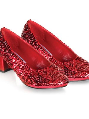 Sapatilha Infantil Vermelho Lantejoulas Brilhantes com Salto Sapatilha Infantil Vermelho Lantejoulas Brilhantes com Salto