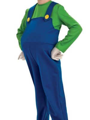 Super Mario Bros Fantasia Infantil Luxo Luigi Super Mario Bros Fantasia Infantil Luxo Luigi