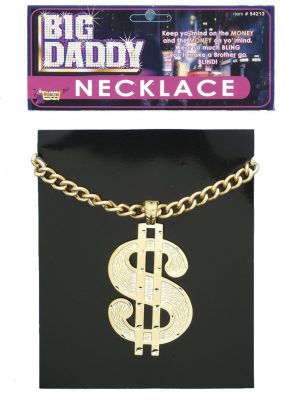 Colar Gang do Hip Hop Prateado Colar Gang do Hip Hop Prateado