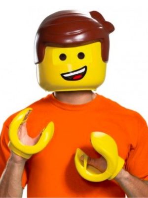 Cabeça Máscara Capacete Lego Emmet Adulto Cabeça Máscara Capacete Lego Emmet Adulto