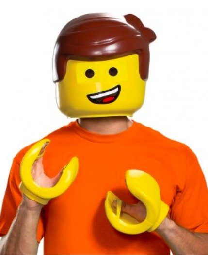 Cabeça Máscara Capacete Lego Emmet Adulto Cabeça Máscara Capacete Lego Emmet Adulto