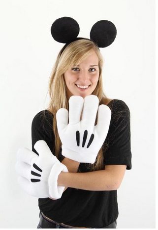 Luvas do Mickey Minnie Disney Clássica Luvas do Mickey Minnie Disney Clássica