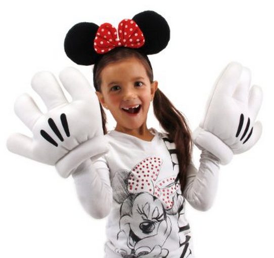 Luvas e Tiara com Fita da Minnie Mouse Disney Clássica Luvas e Tiara com Fita da Minnie Mouse Disney Clássica