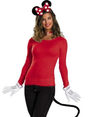 Luvas Tiara Rabo da Minnie Mouse Disney Clássica
