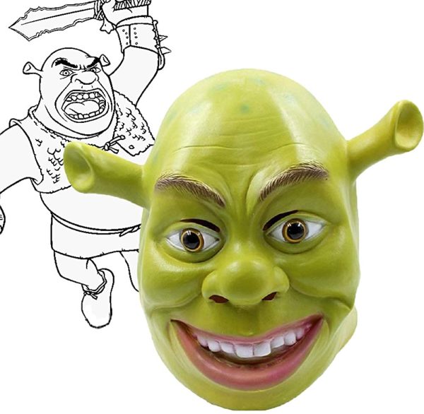 Fantasia Shrek Adulto Máscara de Látex Nova