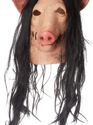 Máscara Adulto Billy de Jogos Mortais Saw Jigsaw Pig Porco Máscara Adulto Billy de Jogos Mortais Saw Jigsaw Pig Porco
