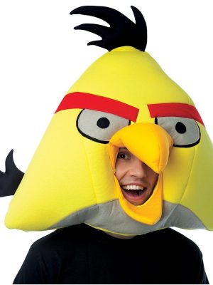 Máscara Angry Bird Amarelo Adulto Máscara Angry Bird Amarelo Adulto