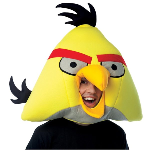 Máscara Angry Bird Amarelo Adulto Máscara Angry Bird Amarelo Adulto