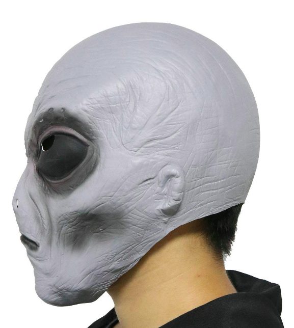 Máscara de Alien Extraterrestre Luxo Cinza Máscara de Alien Extraterrestre Luxo Cinza