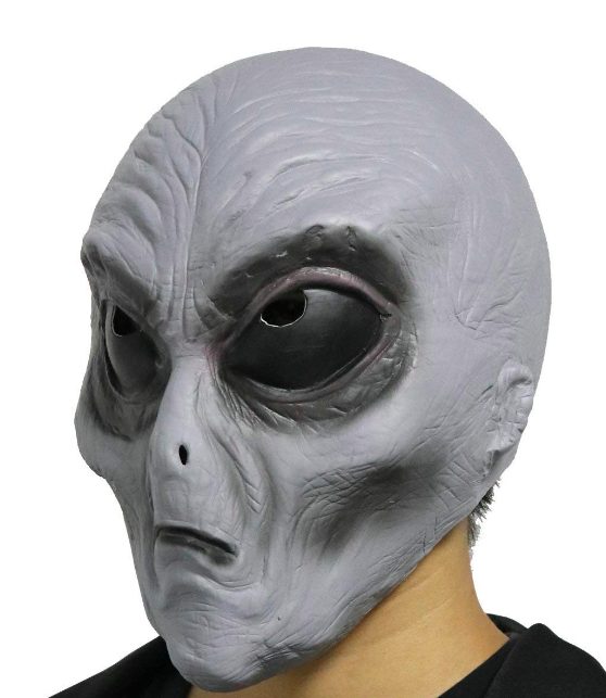 Máscara de Alien Extraterrestre Luxo Cinza Máscara de Alien Extraterrestre Luxo Cinza