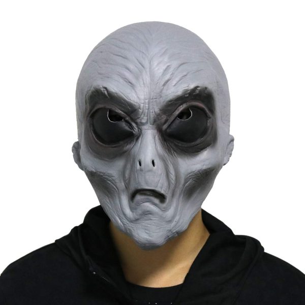 Máscara de Alien Extraterrestre Luxo Cinza Máscara de Alien Extraterrestre Luxo Cinza