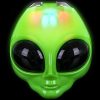 Máscara de Alien Extraterrestre Verde com Luz