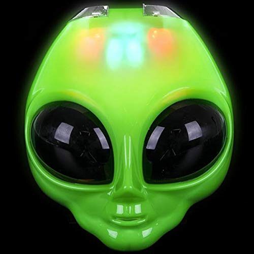 Máscara de Alien Extraterrestre Verde com Luz Máscara de Alien Extraterrestre Verde com Luz