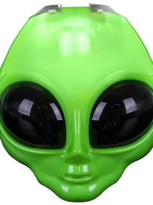 Máscara de Alien Extraterrestre Verde com Luz