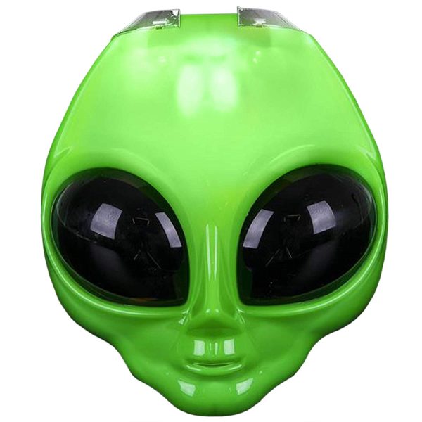 Máscara de Alien Extraterrestre Verde com Luz Máscara de Alien Extraterrestre Verde com Luz