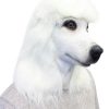 Máscara de Cachorro Poodle Branco Vinil Animal Luxo