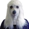 Máscara de Cachorro Poodle Branco Vinil Animal Luxo