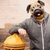 Máscara de Cachorro Pug Vinil Animal Luxo